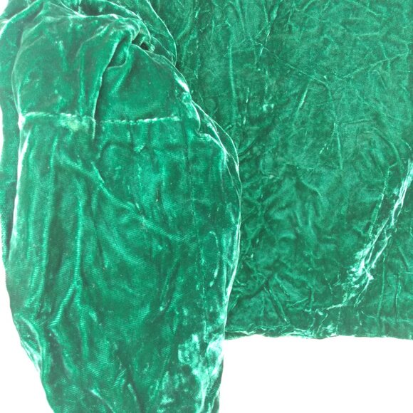 Vintage Bolero Dress Jacket DARK Green Crushed Velvet 40"B Rockabilly Retro - Picture 8 of 11